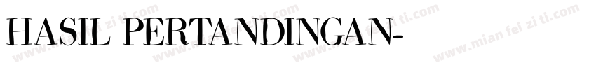 HASIL PERTANDINGAN字体转换